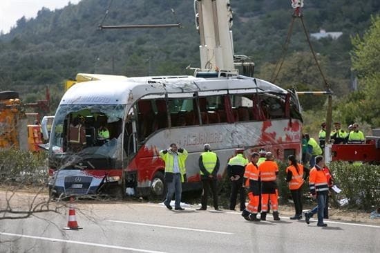 Accidente autobús Tarragona Semana Santa